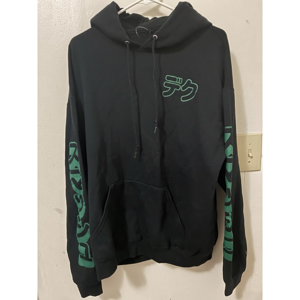 Bioworld My Hero Academia Deku One For All Hoodie Black XL Anime Pullover